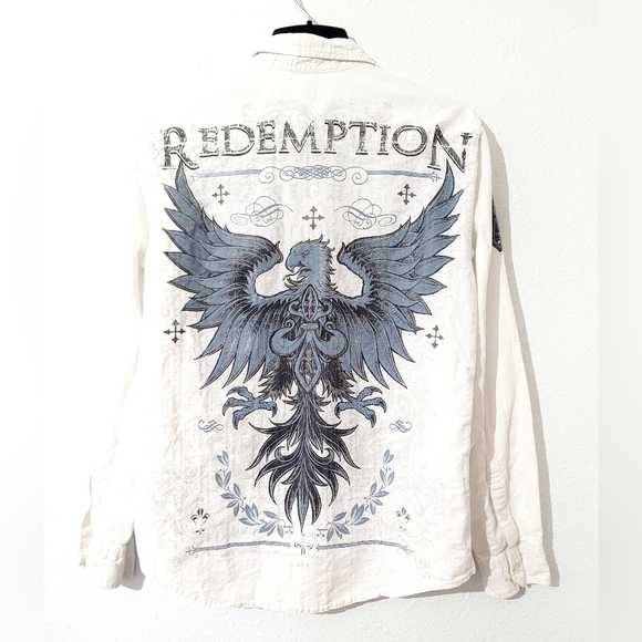 Helix Other - Vintage Y2K Helix Button Up Shirt 100% Cotton Size Large Pheonix Redemption